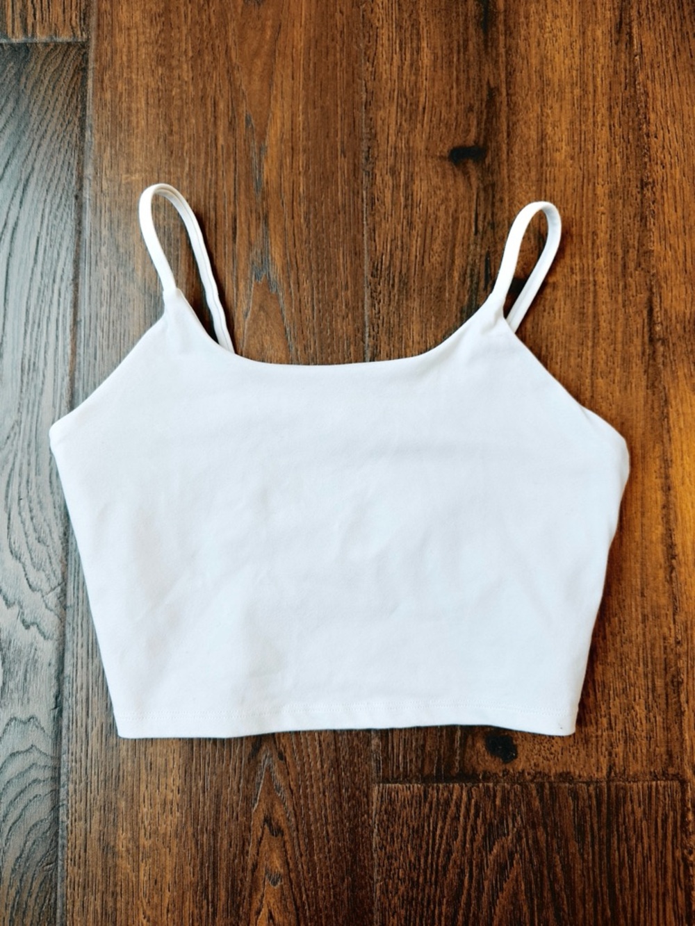 White Double Lined Sports Workout Yoga Brami Soft Lightweight Crop Top